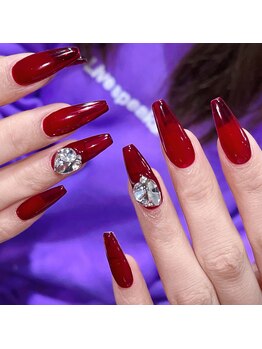 クイーンズビューティーサロン 新宿本店(Queen's beauty salon)/【チップ長さだしワンカラー