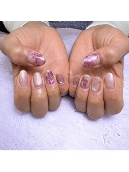 エムズネイル(M’s NAIL)/水彩フラワー☆