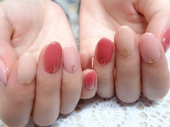 アミュリー ネイル アトリエ(Amury nail atelier)/うるつやヌーディーネイル☆
