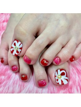 ラムー(Lah mu)/リボンフットネイル¥