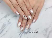 ネイルアトリエルカ(nail atelier LUCA)/W-213 大人上品ブライダルネイル