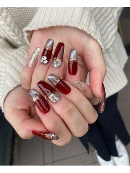 白べぇーっ 本店 湊町店/ボルドーネイル