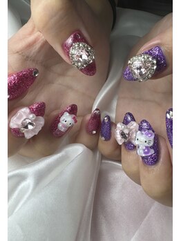 フラワーズネイル(flowers nail)/kittyネイル