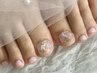 【Foot】親指2本アート＋ワンカラー　￥7800→￥7300 《初回オフ無料☆》