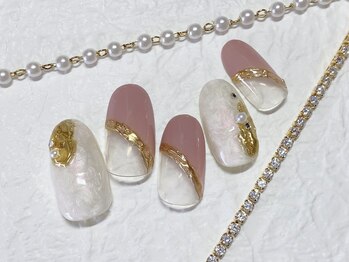 グリッター(GLITTER)/きれいめ秋ネイル