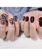 プリュネ(Prune)/チェック/スクエア/グレー