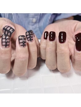 プリュネ(Prune)/チェック/スクエア/グレー