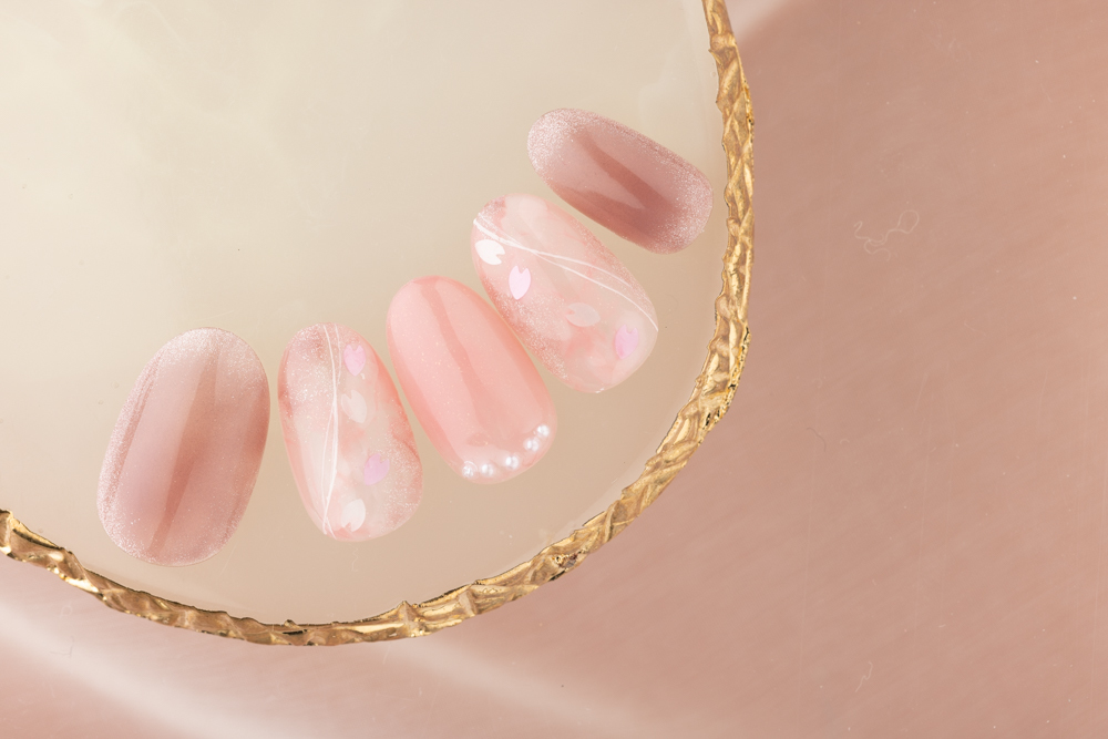 エムスラッシュネイル 本牧店(M SLASH)/桜ネイル×マグネット