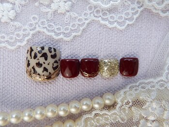 ネイルズガッシュ 武蔵小山店(NAILsGUSH)/*フェミニンレオパード*