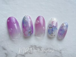 紫陽花ネイル