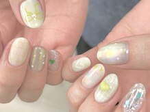 ラクネイル 浦和店(raku nail)/黄緑らくがきネイル