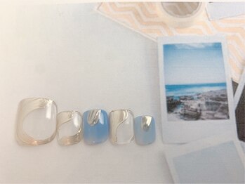 ネイルサロン&スクール ジーナ(GINA)/うねうねミラーネイル