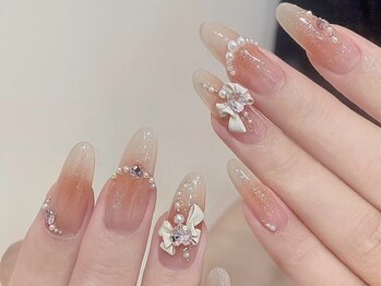 ルル 新宿店(Lulu’s)の写真/【大人気のチークネイル￥8980/持ち込みデザイン可能】最旬トレンド感たっぷりの自慢の指先へと導きます♪