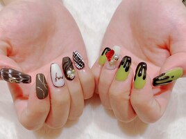 バレンタインネイル