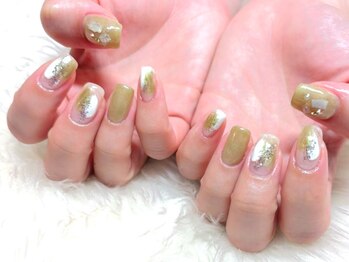 ネイルサロンブリス(nail salon Bliss)/☆涼しげな塗りかけネイル☆