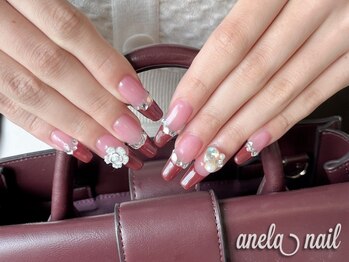 アネラネイル(anela nail)の写真/【長さ出しデザインフリー¥15,200】種類豊富なデザインからお客様に合った長さ出しのご提案！持ち込みOK