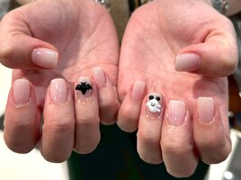 ハロウィンおばけ秋ネイル