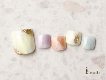 アイネイルズ 横浜EAST店(I-nails)/カラフルニュアンスミラーフット
