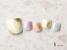 アイネイルズ 横浜EAST店(I-nails)/カラフルニュアンスミラーフット