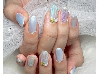 ジェー エス シー ネイル(J.S.C.nail)/シェル/夏ネイル/マーメイド