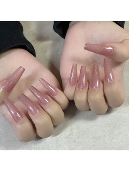 アール 海老名店(R)の写真/《チップ長さだし》ワンカラーorラメグラ+パーツ2個付き¥7700/持ち込み¥12900～◆ニュアンス韓国アート豊富