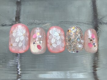 サクラサケピンクネイル 11500円