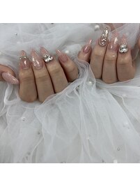 ピンクラメグラデーション