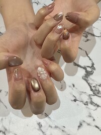 ☆ニュアンス風お花ネイル☆