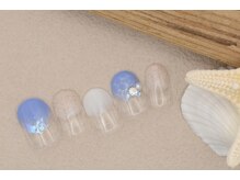 ネイルサロンプリッシュ 横浜店(prish)/5000円　塗りかけ　水面シール