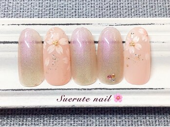 お花見ネイル ¥8000