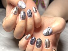 ネイルサロンブリス(nail salon Bliss)/☆手描きクロムハーツネイル☆