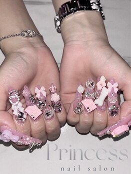 プリンセス(Princess)の写真/【豊富なカラー&パーツつけ放題メニューあり★】大人気痛ネイルやワンホンネイルがお得に♪再現性、持ち◎