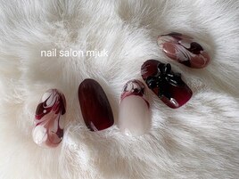 バレンタインネイル