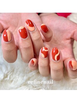 リファインネイル(refinenail)/ニュアンス個性派デザイン/大森