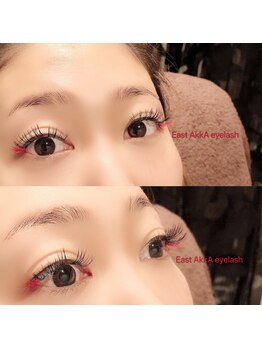 イーストアッカ アイラッシュ(East AkkA eyelash)/目尻ポイントカラーレッド