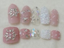 ネイルサロン 爪/雪ネイル☆新作