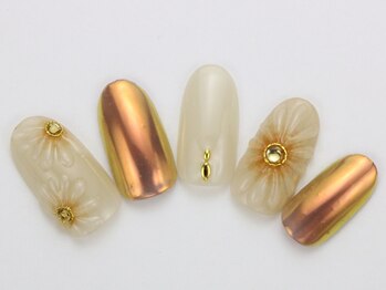 ハーティーネイル 自由が丘南口店(heartynail)/定額デザイン¥12000ミラーネイル