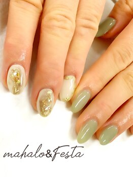 マハロ アンド フェスタ 長野店(mahalo&Festa)/ニュアンス×ワンカラー