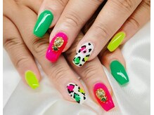 チェリー(Cherry)/【カラフルアニマル柄ネイル】