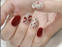 クリスマス/冬ネイル/ツイード