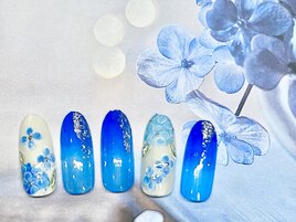 フリーアート♪紫陽花ネイル