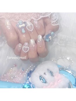 ファラウェイネイル(Faraway nail)/ブルーなゆめかわネイル☆