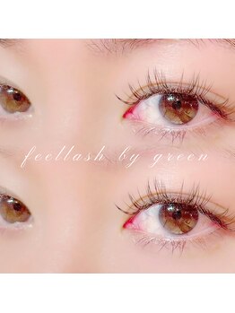 フィールラッシュ バイ グリーン(FEELLASH by green)/LEDマツエク◎セパレート仕上げ
