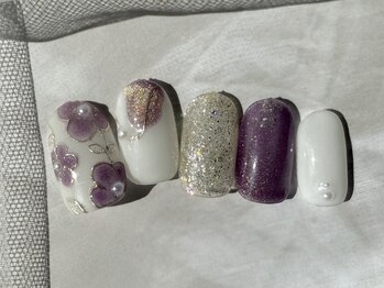 バタフライ 津田沼店(Butterfly)/定額デザインB/フラワーネイル