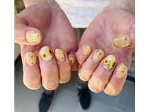 ハズグラスネイル(Haze Grass nail)/ひまわりネイル