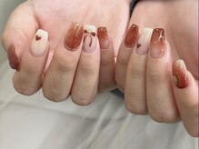 ラクエ(Laque)/ハートネイル ボルドー リボン