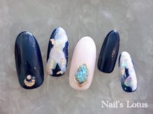 ネイルズロータス(Nails Lotus)/シックネイビーネイル＊