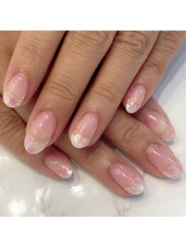 ハーティーネイル hearty nail 溝の口店/シェル/ホロ/フレンチ/夏