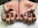 大人チョコレートネイル