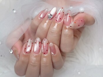 プティ アイビューティ 北浜店(peTiT eyebeauty)/マグネット　ハートネイル